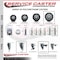Service Caster 5 Inch Black Polyurethane Wheel Swivel 34 Inch Threaded Stem Caster Set with Brake SCC SCC-TS20S514-PPUB-BLK-PLB-34212-4 - alternate 4